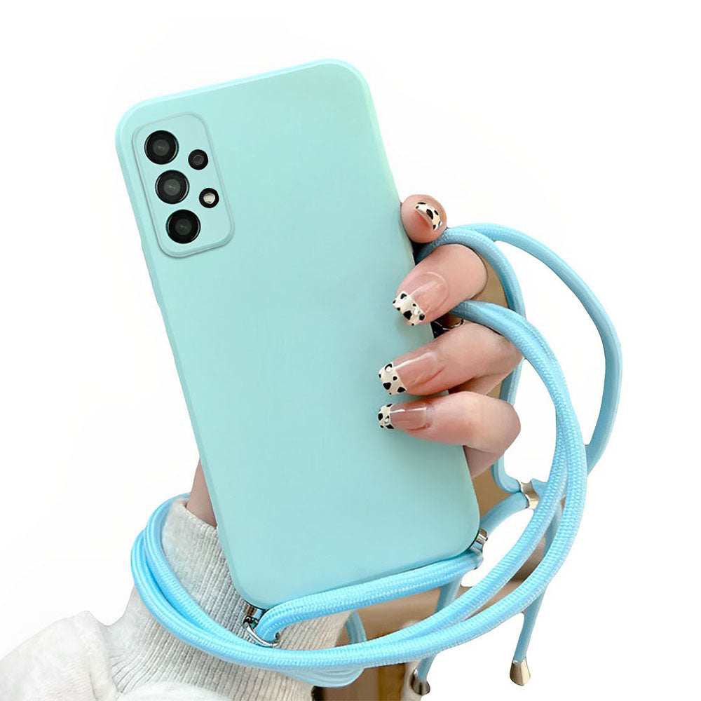 Anymob Samsung Phone Case Blue Green Crossbody Necklace Lanyard- A10 50 31 51 71 12 22 32 325F 326B 24 52 52S 72 21S 33 53 73-Mobile Phone Cases-PEROZ Accessories