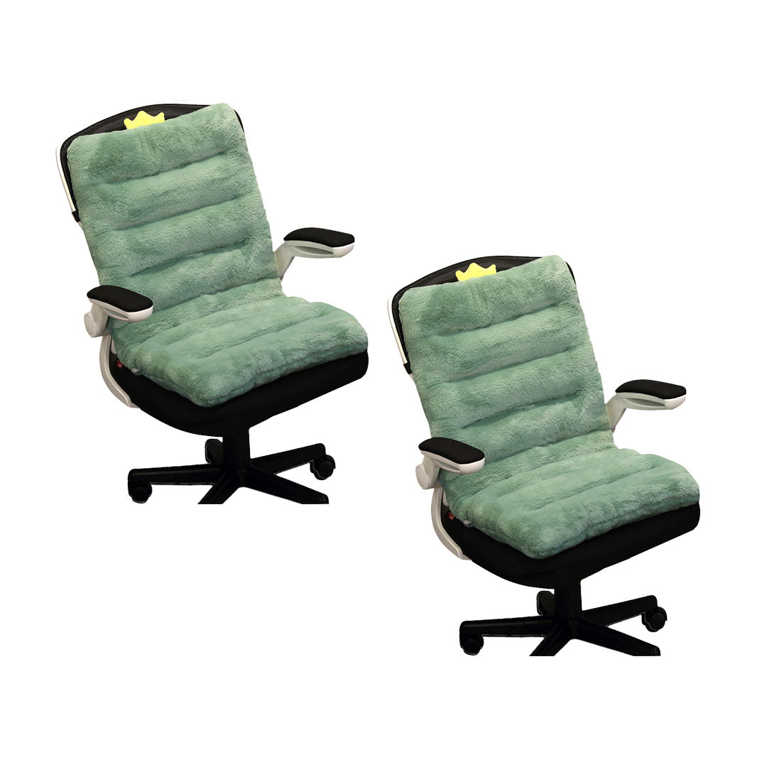 SOGA 2X Green One Piece Dino Cushion Office Sedentary Butt Mat Back Waist Chair Support Home Decor-Chair &amp; Sofa Cushions-PEROZ Accessories