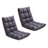 SOGA 2X Grey Lounge Floor Recliner Adjustable Gaming Sofa Bed Foldable Indoor Outdoor Backrest Seat Home Office Decor-Recliner Chair-PEROZ Accessories