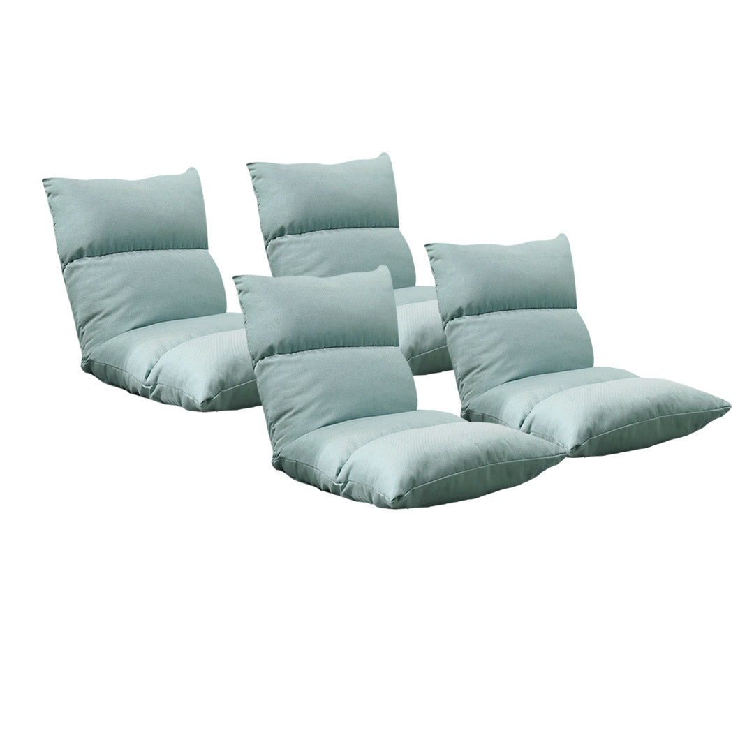 SOGA 4X Lounge Floor Recliner Adjustable Lazy Sofa Bed Folding Game Chair Mint Green-Recliner Chair-PEROZ Accessories