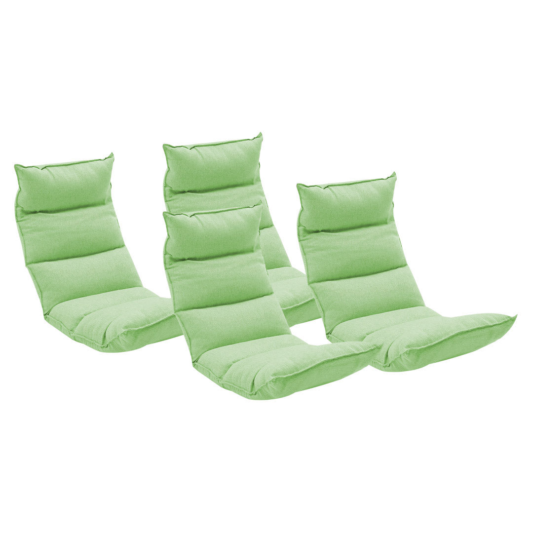 SOGA 4X Foldable Tatami Floor Sofa Bed Meditation Lounge Chair Recliner Lazy Couch Green-Recliner Chair-PEROZ Accessories