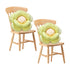SOGA 2X Green Double Flower Shape Cushion Soft Bedside Floor Plush Pillow Home Decor-Chair & Sofa Cushions-PEROZ Accessories