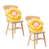 SOGA 2X Yellow Double Flower Shape Cushion Soft Bedside Floor Plush Pillow Home Decor-Chair & Sofa Cushions-PEROZ Accessories