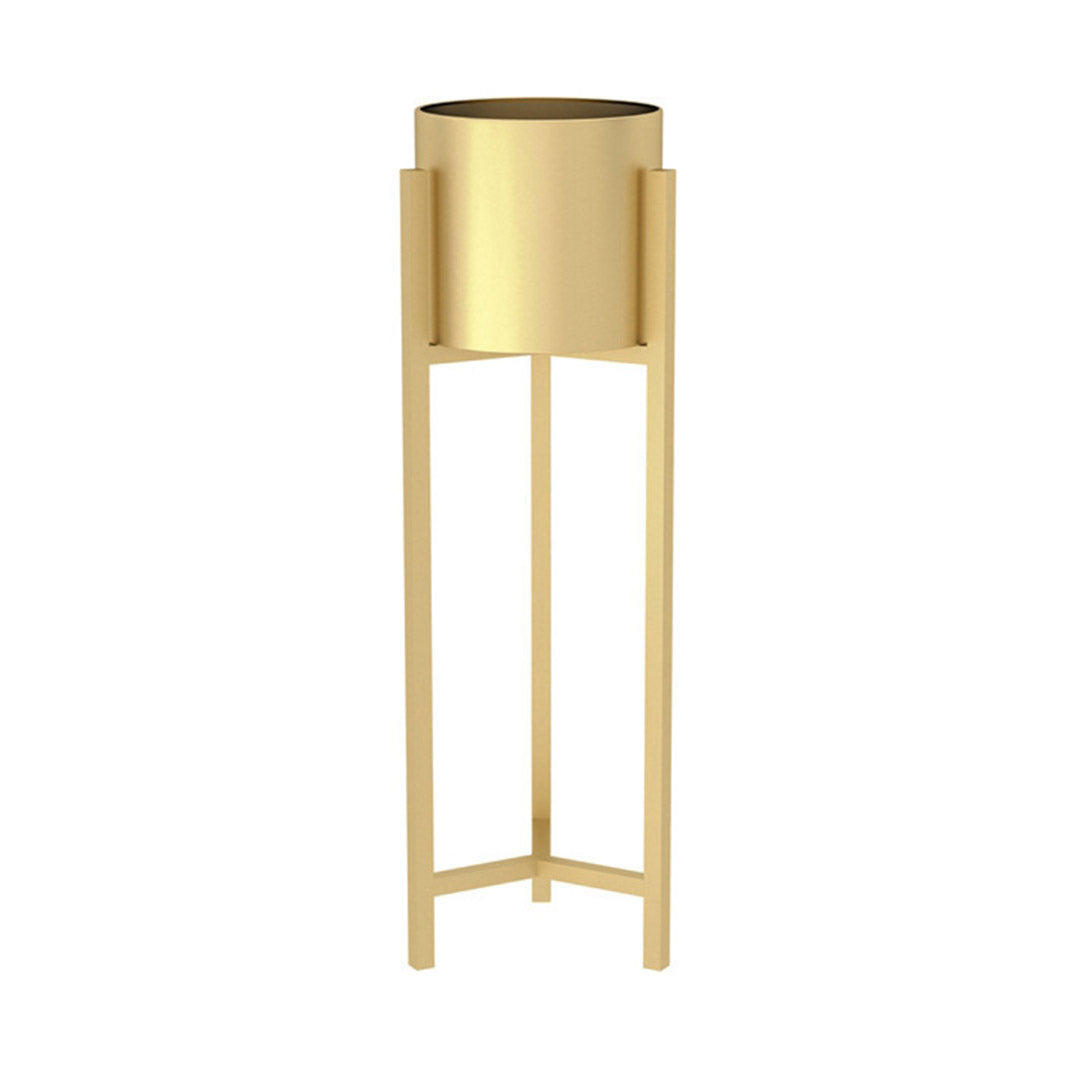 SOGA 75cm Gold Metal Plant Stand with Flower Pot Holder Corner Shelving Rack Indoor Display-Indoor Pots, Planters and Plant Stands-PEROZ Accessories