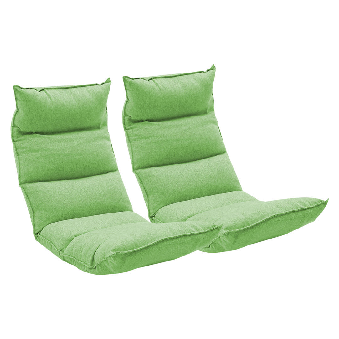 SOGA 2X Foldable Tatami Floor Sofa Bed Meditation Lounge Chair Recliner Lazy Couch Green-Recliner Chair-PEROZ Accessories