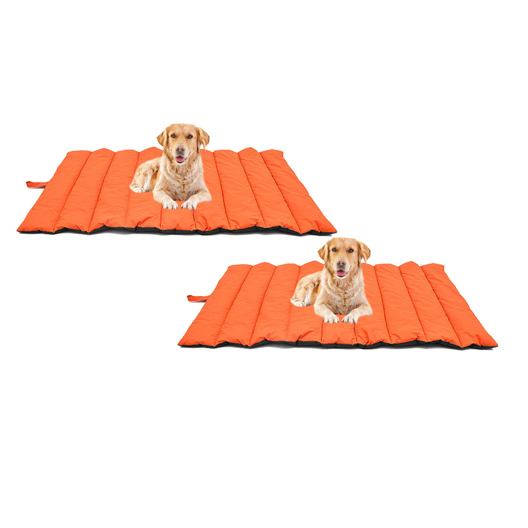 SOGA 2X Grey Camping Pet Mat Waterproof Foldable Sleeping Mattress with Storage Bag Travel Outdoor Essentials-Pet Carriers &amp; Travel Products-PEROZ Accessories