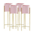 SOGA 4X 2 Layer 60cm Gold Metal Plant Stand with Pink Flower Pot Holder Corner Shelving Rack Indoor Display-Indoor Pots, Planters and Plant Stands-PEROZ Accessories