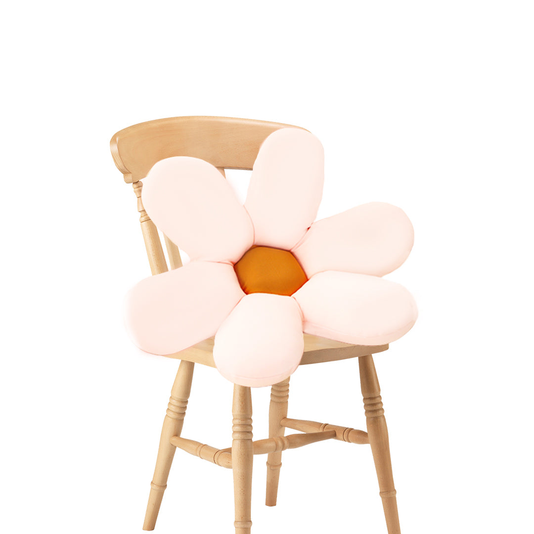SOGA White Daisy Flower Shape Cushion Soft Leaning Bedside Pad Floor Plush Pillow Home Decor-Chair &amp; Sofa Cushions-PEROZ Accessories