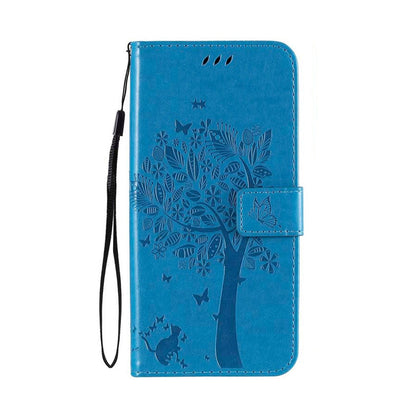 Anymob Samsung Case Ocean Blue Tree Luxury Wallet Phone Flip Leather Cover With Card Slot Protection-Mobile Phone Cases-PEROZ Accessories