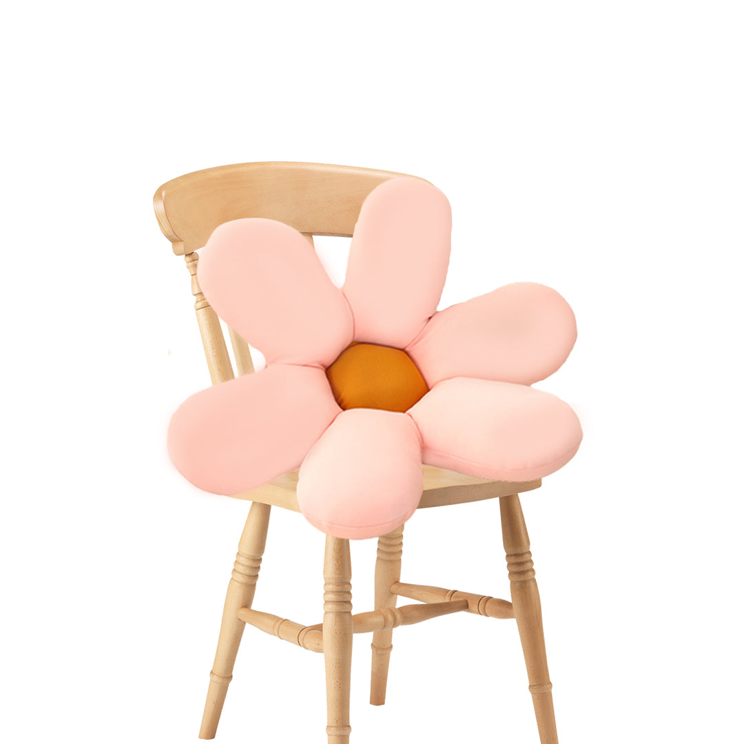 SOGA Pink Daisy Flower Shape Cushion Soft Leaning Bedside Pad Floor Plush Pillow Home Decor-Chair &amp; Sofa Cushions-PEROZ Accessories