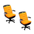 SOGA 2X Orange One Piece Siamese Cushion Office Sedentary Butt Mat Back Waist Chair Support Home Decor-Chair & Sofa Cushions-PEROZ Accessories
