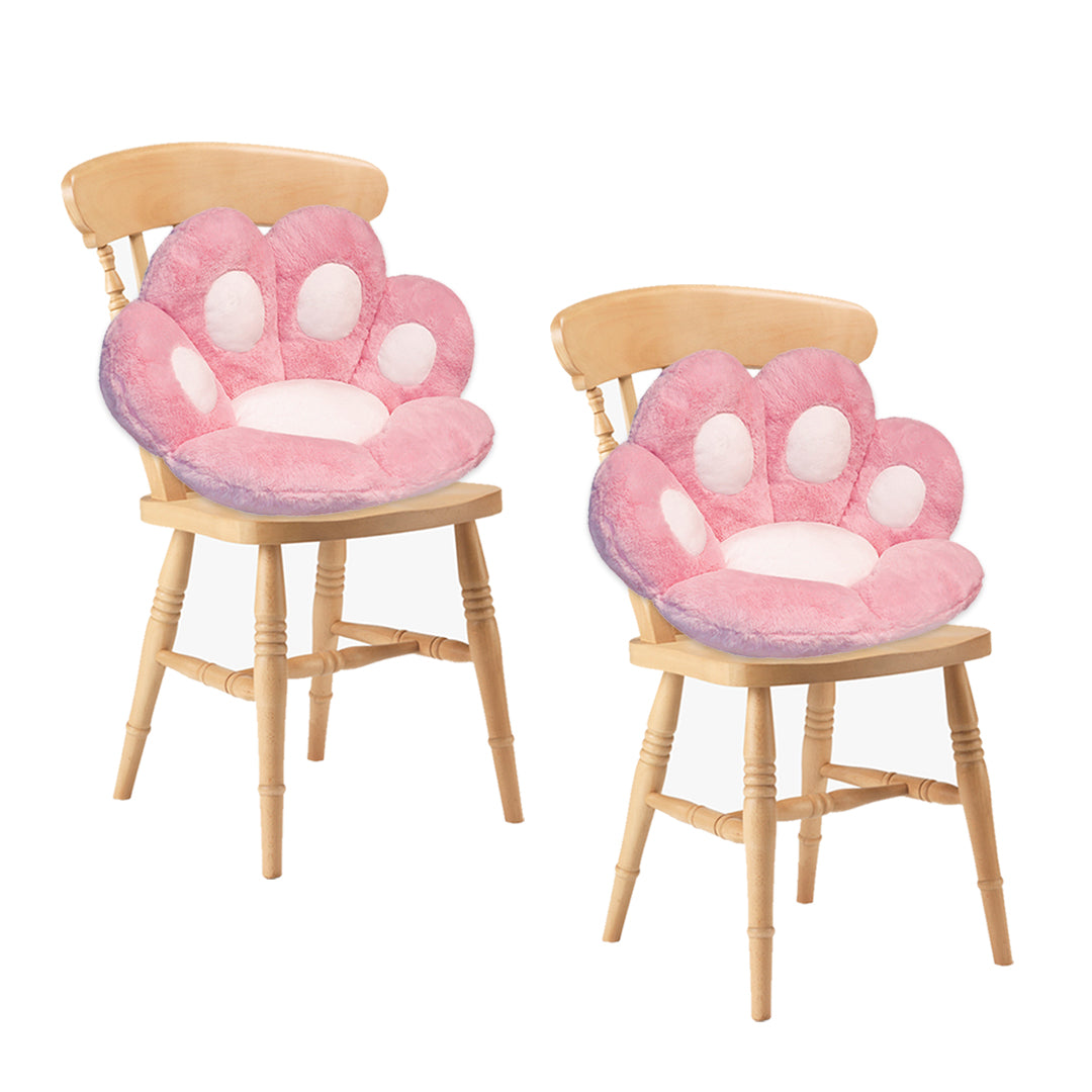 SOGA 2X Pink Paw Shape Cushion Warm Lazy Sofa Decorative Pillow Backseat Plush Mat Home Decor-Chair &amp; Sofa Cushions-PEROZ Accessories