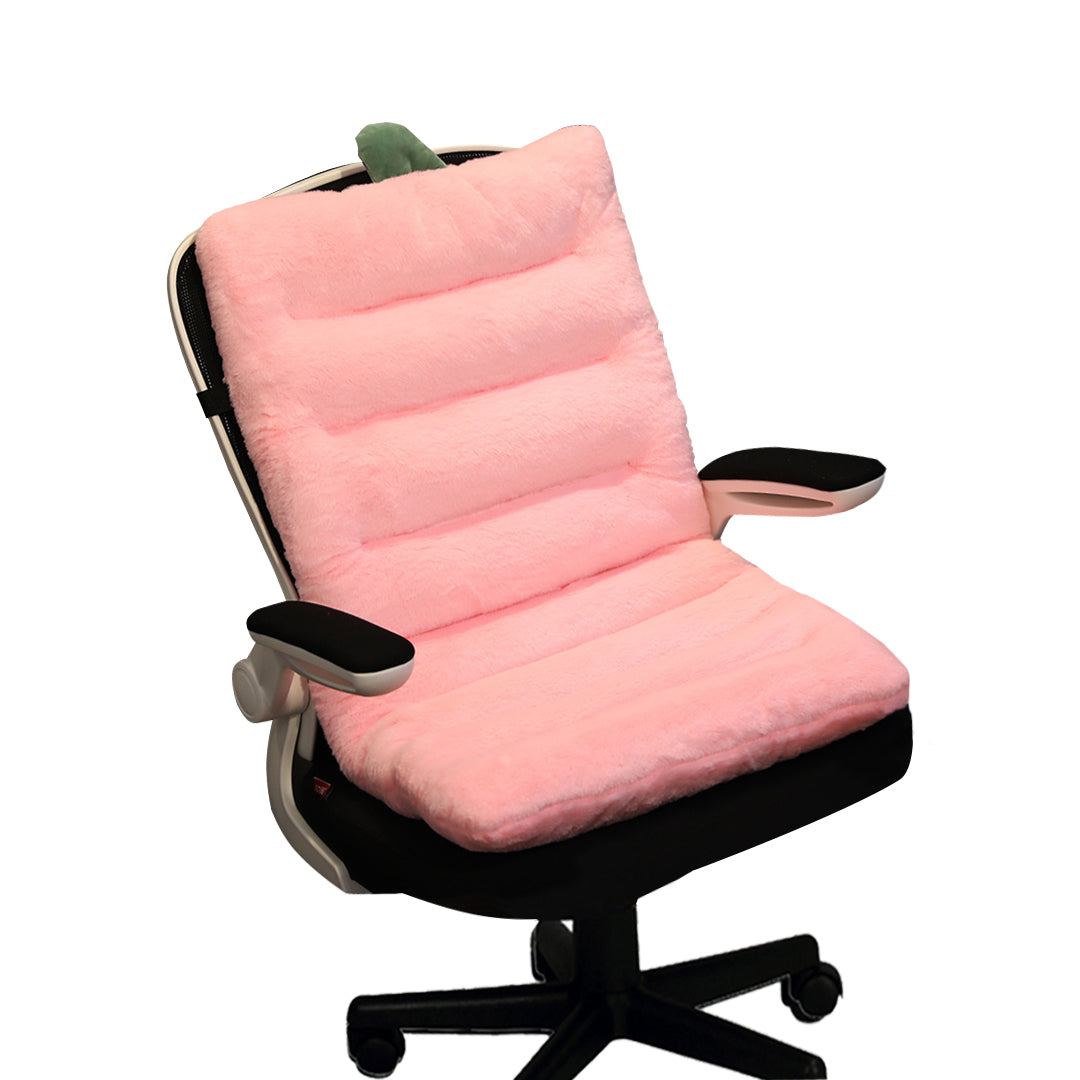 SOGA Pink One Piece Strawberry Cushion Office Sedentary Butt Mat Back Waist Chair Support Home Decor-Chair &amp; Sofa Cushions-PEROZ Accessories