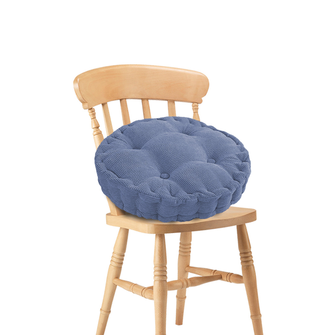 SOGA Blue Round Cushion Soft Leaning Plush Backrest Throw Seat Pillow Home Office Decor-Chair &amp; Sofa Cushions-PEROZ Accessories