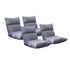 SOGA 4X Lounge Floor Recliner Adjustable Lazy Sofa Bed Folding Game Chair Grey-Recliner Chair-PEROZ Accessories