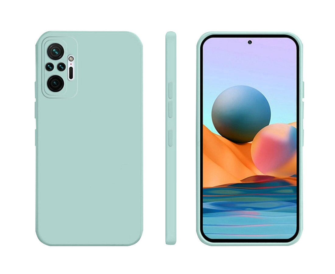Anymob Xiaomi Phone Case Mint Green Candy Silicone For Redmi Note 10 10S 9S 9 Pro Max 8 7 Pro 9T Mi 11 Lite POCO X3 M3 F3 Slim Cover-Mobile Phone Cases-PEROZ Accessories