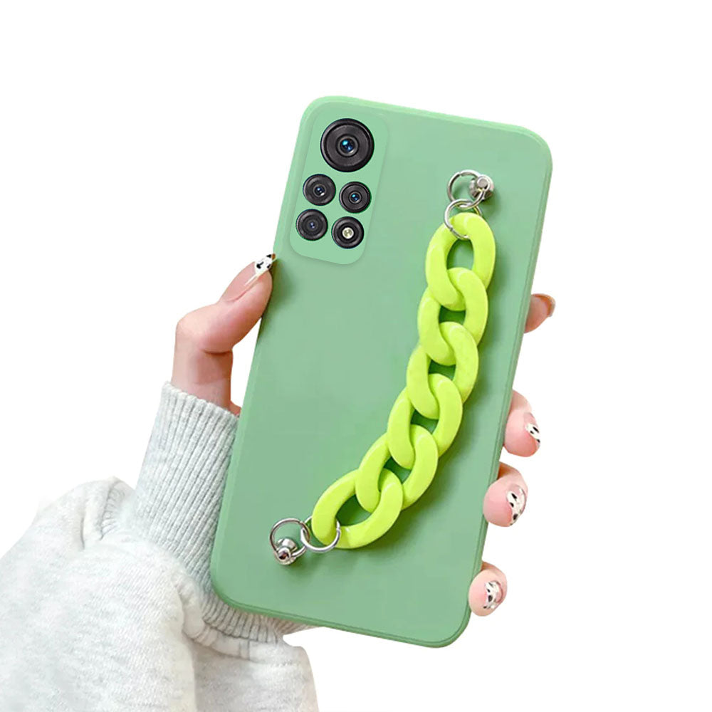 Anymob Xiaomi Phone Case Avocado Mint Green Wrist Chain Marble Bracelet Silicone For POCO X3 Xiaomi 11T 11Lite Redmi Note 10 10S 10Pro 9S-Mobile Phone Cases-PEROZ Accessories