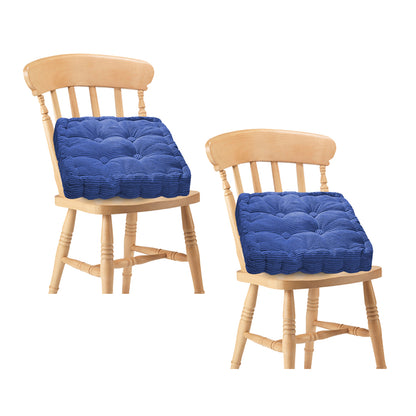 SOGA 2X Blue Square Cushion Soft Leaning Plush Backrest Throw Seat Pillow Home Office Decor-Chair &amp; Sofa Cushions-PEROZ Accessories