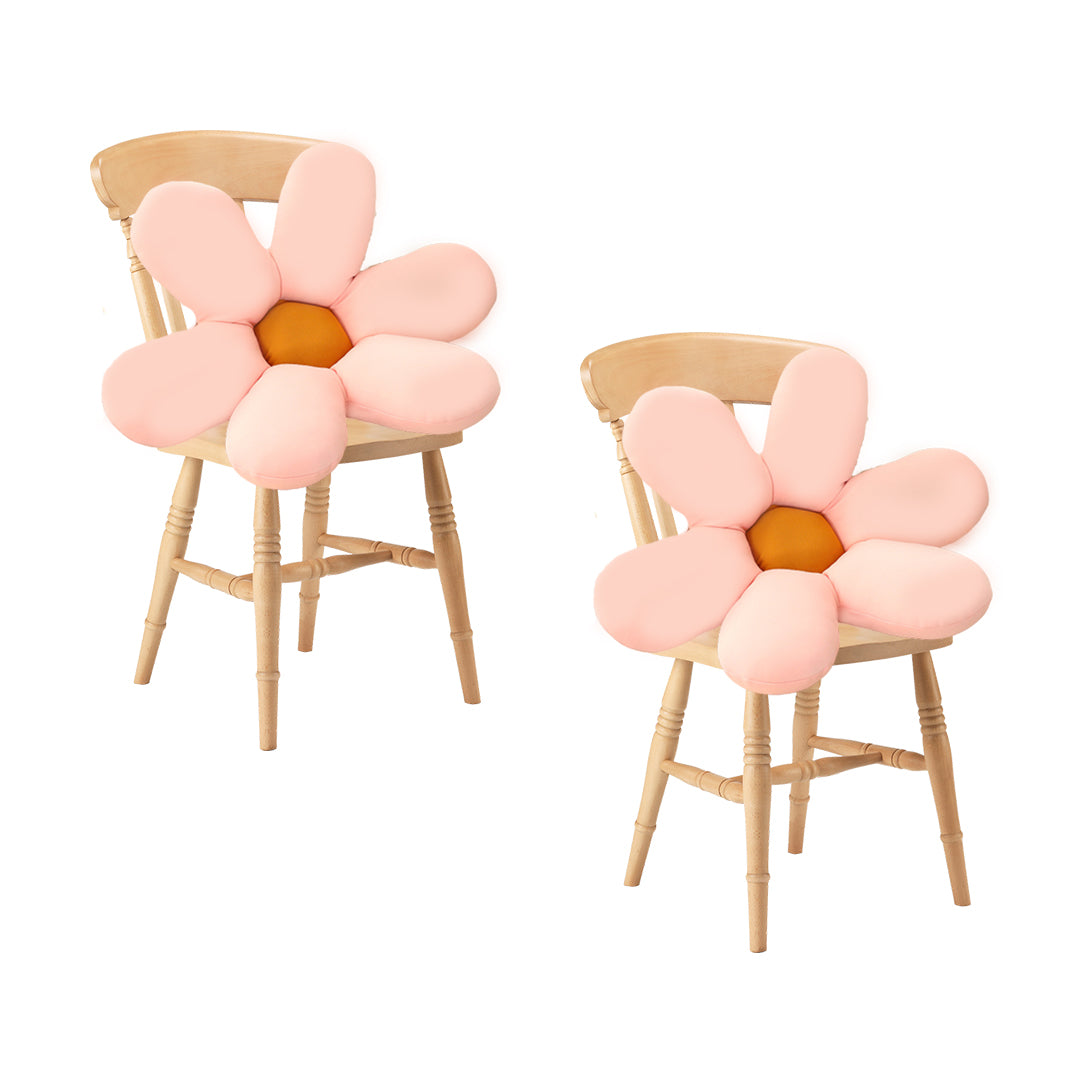 SOGA 2X Pink Daisy Flower Shape Cushion Soft Leaning Bedside Pad Floor Plush Pillow Home Decor-Chair &amp; Sofa Cushions-PEROZ Accessories