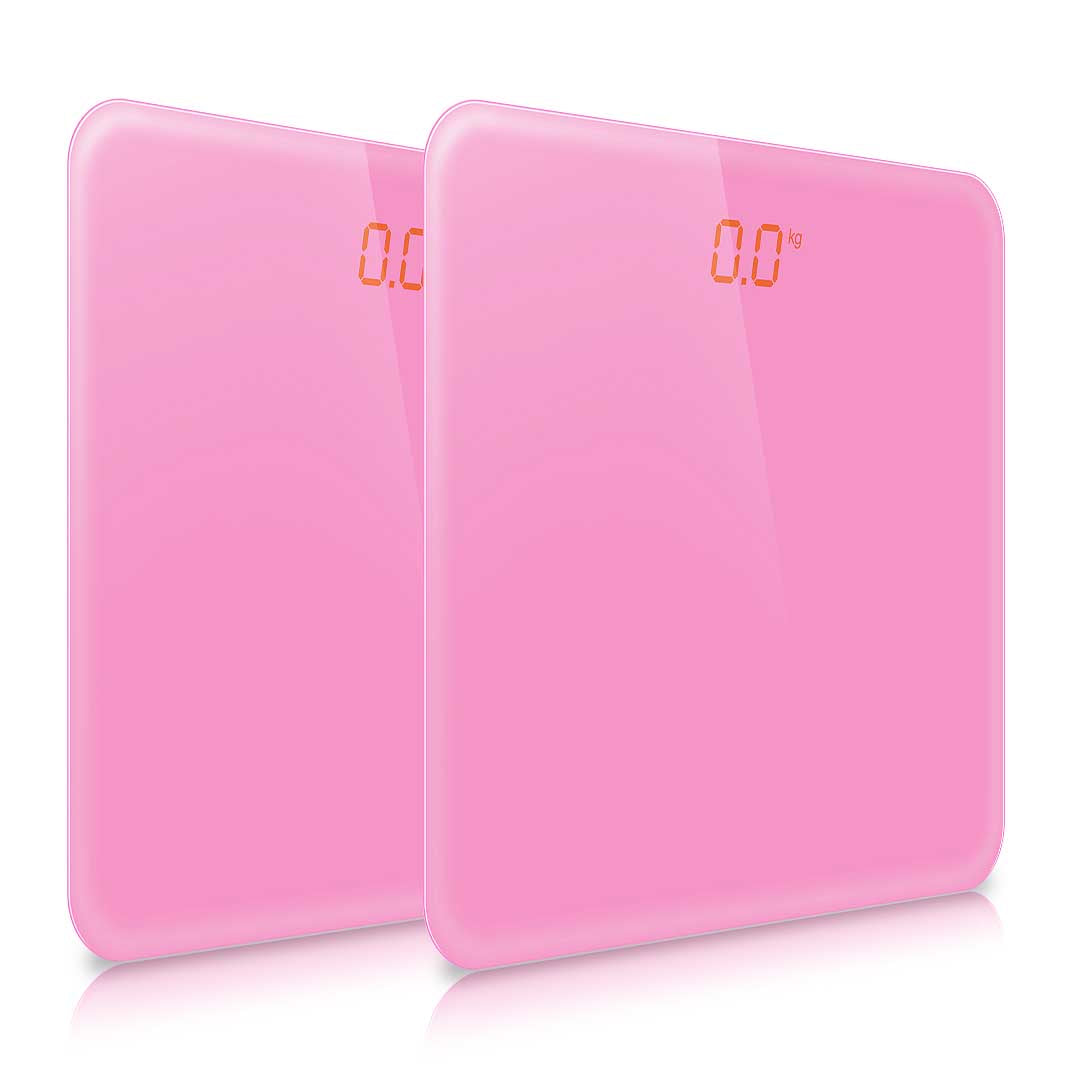 SOGA 2X 180kg Digital Fitness Weight Bathroom Gym Body Glass LCD Electronic Scales Pink-Body Weight Scales-PEROZ Accessories