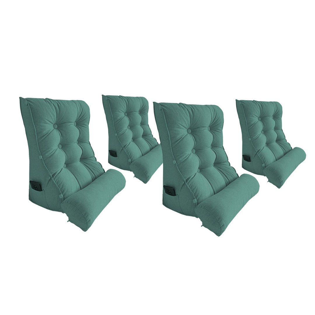 SOGA 4X 45cm Green Triangular Wedge Lumbar Pillow Headboard Backrest Sofa Bed Cushion Home Decor-Headboard Pillow-PEROZ Accessories