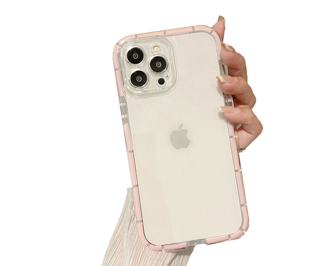 Anymob iPhone Case Pink Transparent Luminous Color Shockproof Soft Silicone Mobile Cover For iPhone13 Pro Max 11 12 Pro Max X XS Max XR-Mobile Phone Cases-PEROZ Accessories