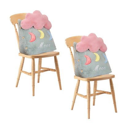 SOGA 2X Green Cute Cloud Cushion Soft Leaning Lumbar Wedge Pillow Bedside Plush Home Decor-Chair &amp; Sofa Cushions-PEROZ Accessories