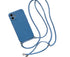 Anymob iPhone Case Blue Fashion Square Crossbody Necklace Strap Lanyard Cord Silicone For iPhone Full Lens Protection Cover-Mobile Phone Cases-PEROZ Accessories