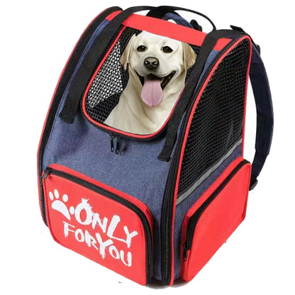 SOGA Red Pet Carrier Backpack Breathable Mesh Portable Safety Travel Essentials Outdoor Bag-Pet Carriers &amp; Travel Products-PEROZ Accessories