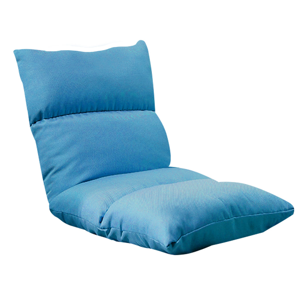 SOGA Lounge Floor Recliner Adjustable Lazy Sofa Bed Folding Game Chair Blue-Recliner Chair-PEROZ Accessories