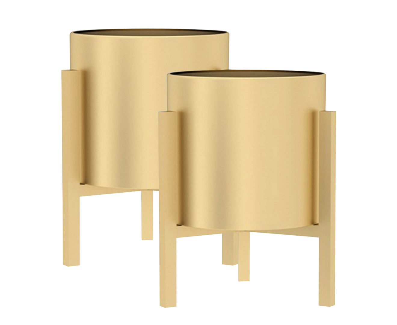 SOGA 2X 30CM Gold Metal Plant Stand with Flower Pot Holder Corner Shelving Rack Indoor Display-Indoor Pots, Planters and Plant Stands-PEROZ Accessories