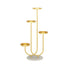 SOGA U Shaped Plant Stand Round Flower Pot Tray Living Room Balcony Display Gold Metal Decorative Shelf-Indoor Pots, Planters and Plant Stands-PEROZ Accessories