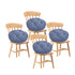 SOGA 4X Blue Round Cushion Soft Leaning Plush Backrest Throw Seat Pillow Home Office Decor-Chair & Sofa Cushions-PEROZ Accessories