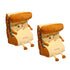 SOGA 2X Cute Face Toast Bread Wedge Cushion Stuffed Plush Cartoon Back Support Pillow Home Decor-PEROZ Accessories