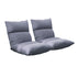 SOGA 2X Lounge Floor Recliner Adjustable Lazy Sofa Bed Folding Game Chair Grey-Recliner Chair-PEROZ Accessories