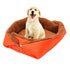 SOGA Orange Dual purpose Cushion Nest Cat Dog Bed Warm Plush Kennel Mat Pet Home Travel Essentials-Pet Carriers & Travel Products-PEROZ Accessories