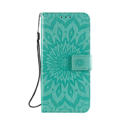 Anymob Samsung Case Green Flower Luxury Wallet Phone Flip Leather Cover With Card Slot Protection-Mobile Phone Cases-PEROZ Accessories