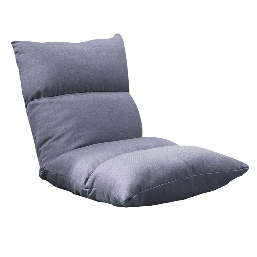 SOGA Lounge Floor Recliner Adjustable Lazy Sofa Bed Folding Game Chair Grey-Recliner Chair-PEROZ Accessories