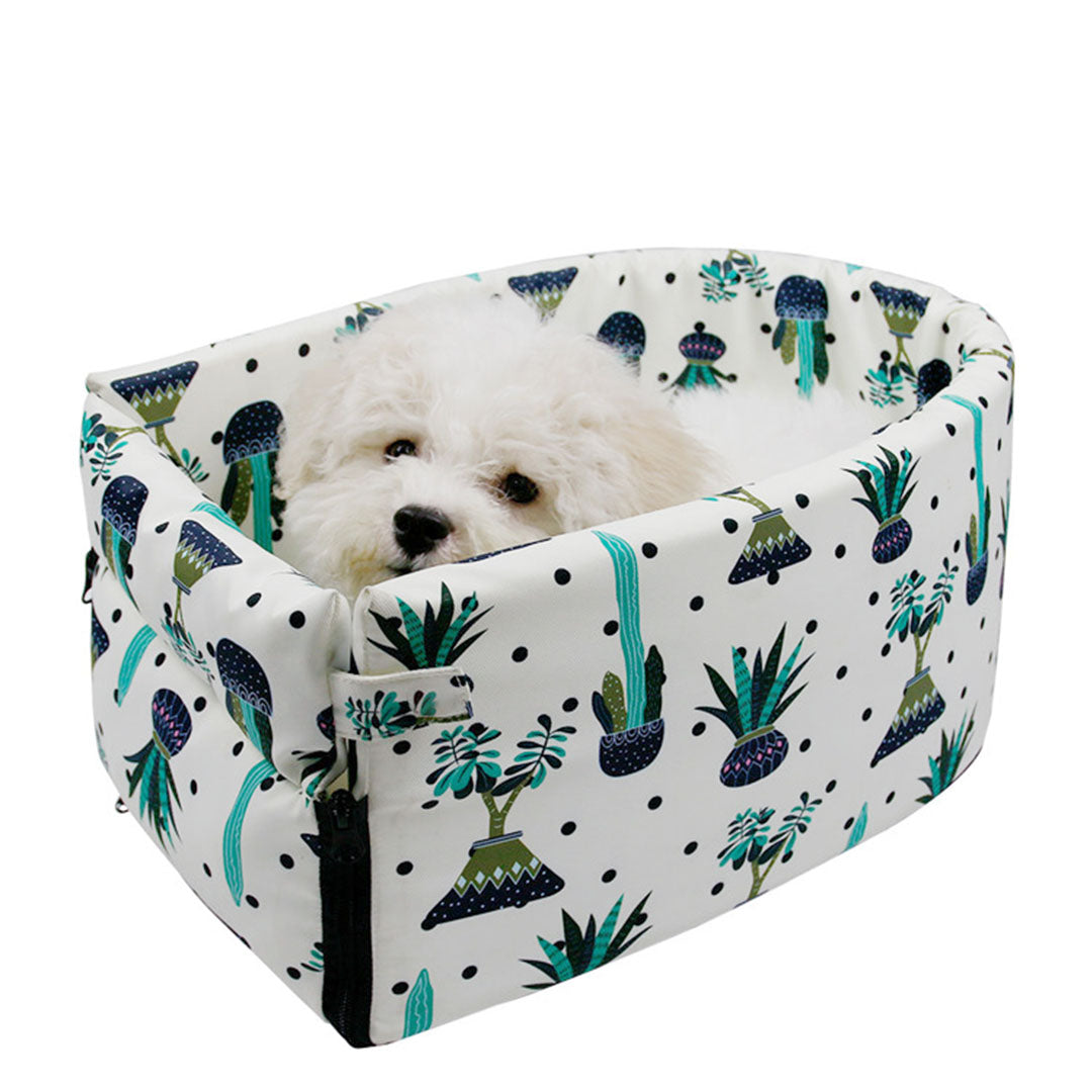 SOGA Car Central Control Nest Pet Safety Travel Bed Dog Kennel Portable Washable Pet Bag White-Pet Carriers &amp; Travel Products-PEROZ Accessories