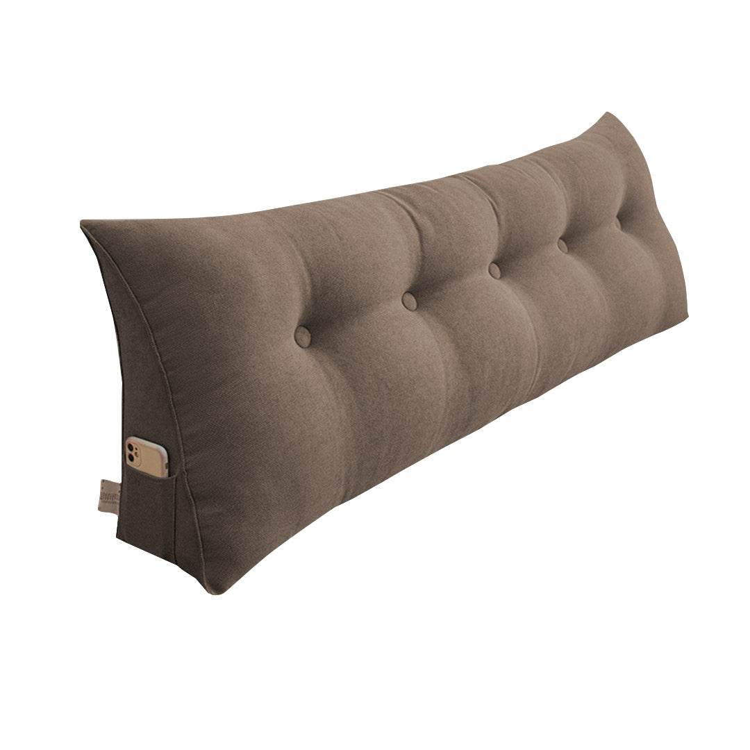 SOGA 100cm Coffee Triangular Wedge Bed Pillow Headboard Backrest Bedside Tatami Cushion Home Decor-Headboard Pillow-PEROZ Accessories