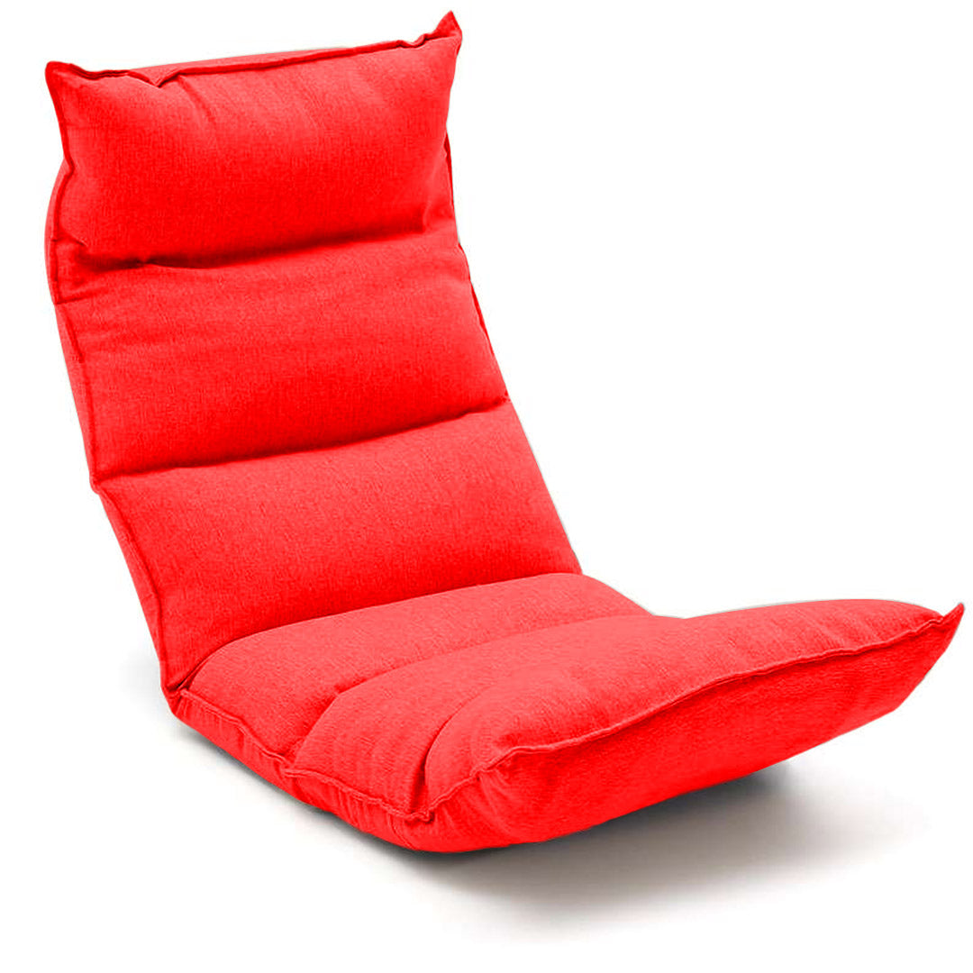 SOGA Foldable Tatami Floor Sofa Bed Meditation Lounge Chair Recliner Lazy Couch Red-Recliner Chair-PEROZ Accessories