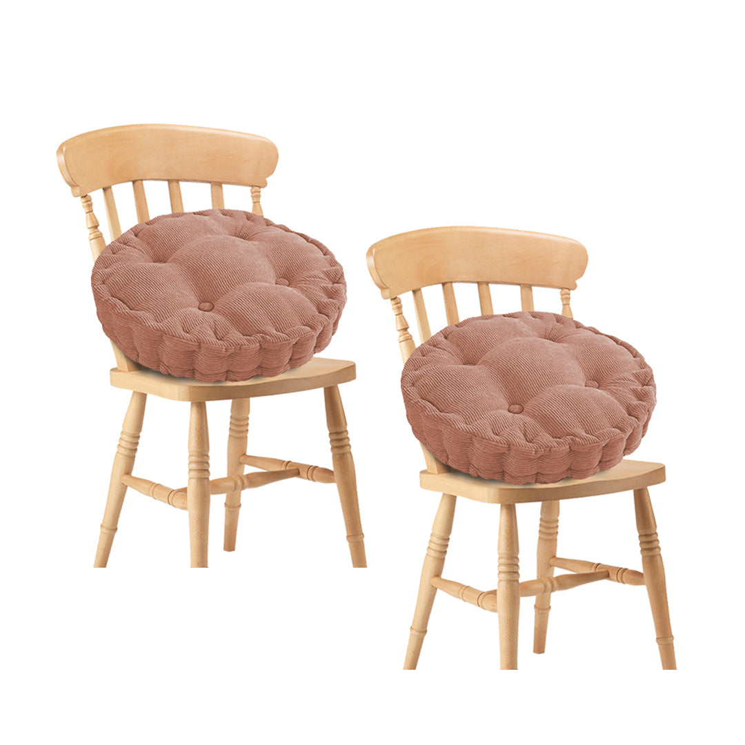 SOGA 2X Coffee Round Cushion Soft Leaning Plush Backrest Throw Seat Pillow Home Office Decor-Chair &amp; Sofa Cushions-PEROZ Accessories
