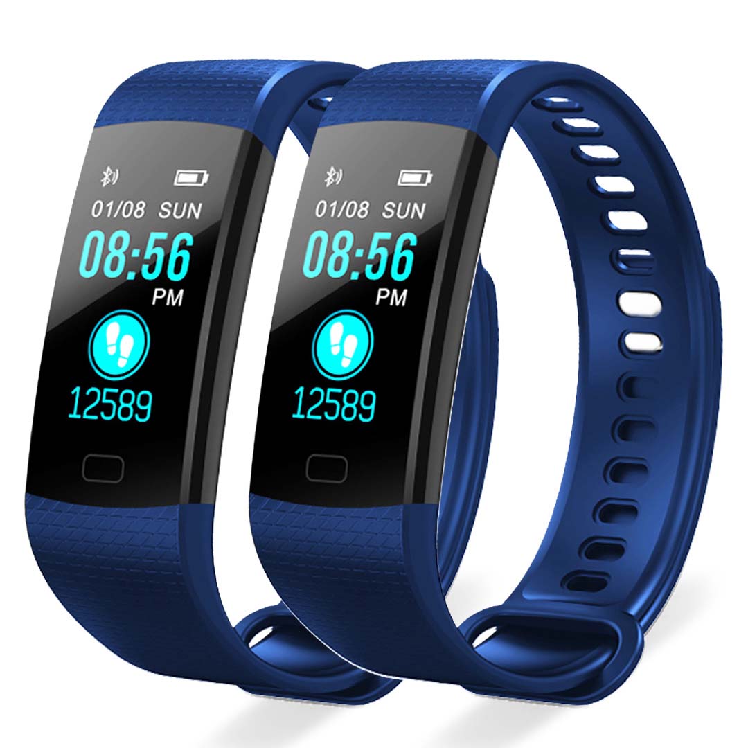 SOGA 2X Sport Smart Watch Health Fitness Wrist Band Bracelet Activity Tracker Blue-Smart Watches-PEROZ Accessories