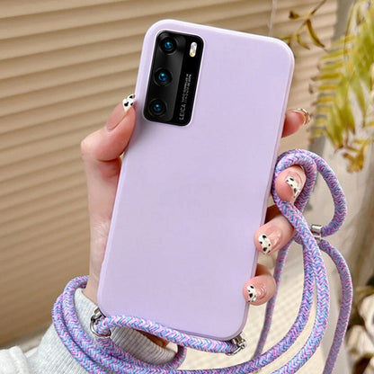 Anymob Huawei Phone Case Lavender Necklace Lanyard Crossbody Cord Rope Silicone-Mobile Phone Cases-PEROZ Accessories