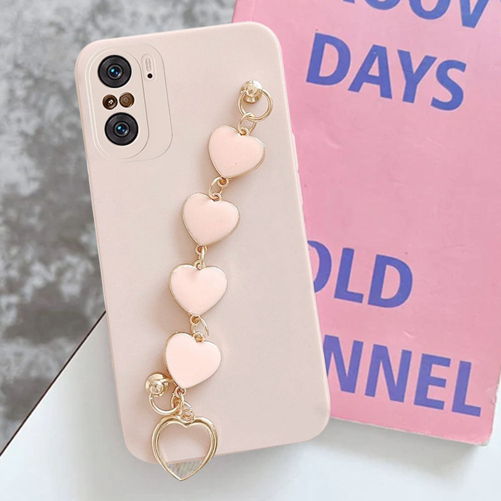 Anymob Xiaomi and Redmi Phone Case Pink Women Chain Bracelet Soft Silicone For Note 10 9 Pro 10s 9s 8 7 Pro 10 9 9A Poco X3 11T 11-Mobile Phone Cases-PEROZ Accessories