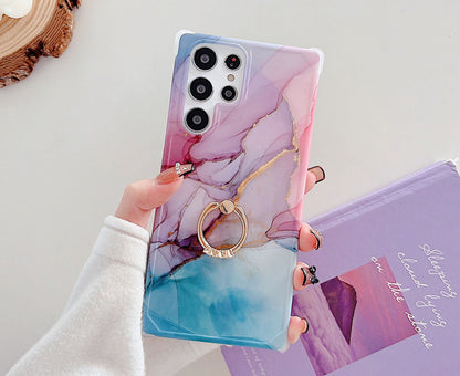 Anymob Samsung Phone Case Pink Crack Granite Marble For S22 Ultra S21 Plus S20 FE S10 A51 A71 A50 A30S Note 10 20-Mobile Phone Cases-PEROZ Accessories