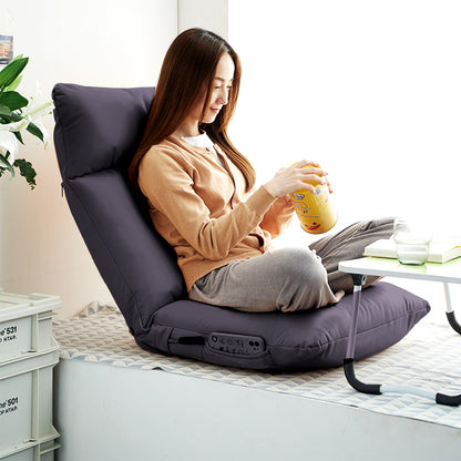 SOGA 2X Grey Lounge Recliner Lazy Sofa Bed Tatami Cushion Collapsible Backrest Seat Home Office Decor-Recliner Chair-PEROZ Accessories