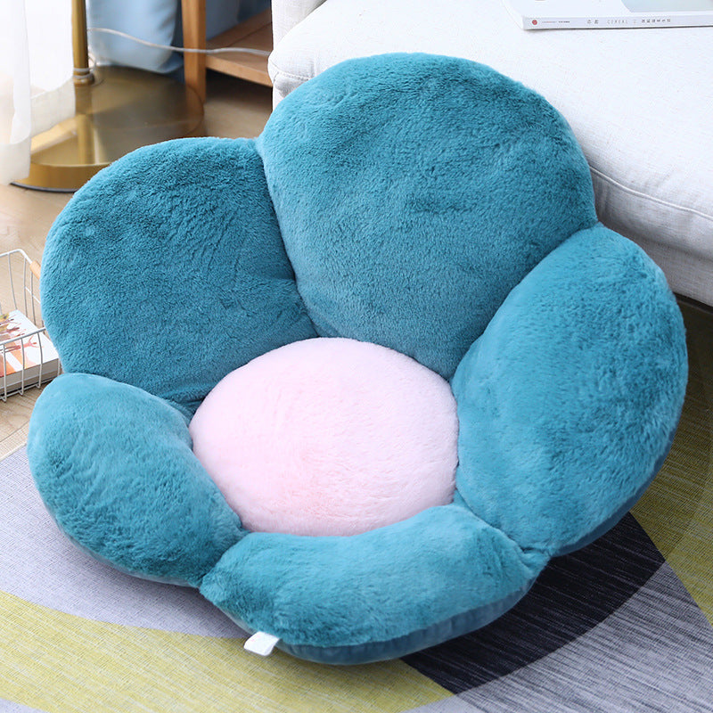 SOGA Green Whimsical Big Flower Shape Cushion Soft Leaning Bedside Pad Floor Plush Pillow Home Decor-Chair & Sofa Cushions-PEROZ Accessories
