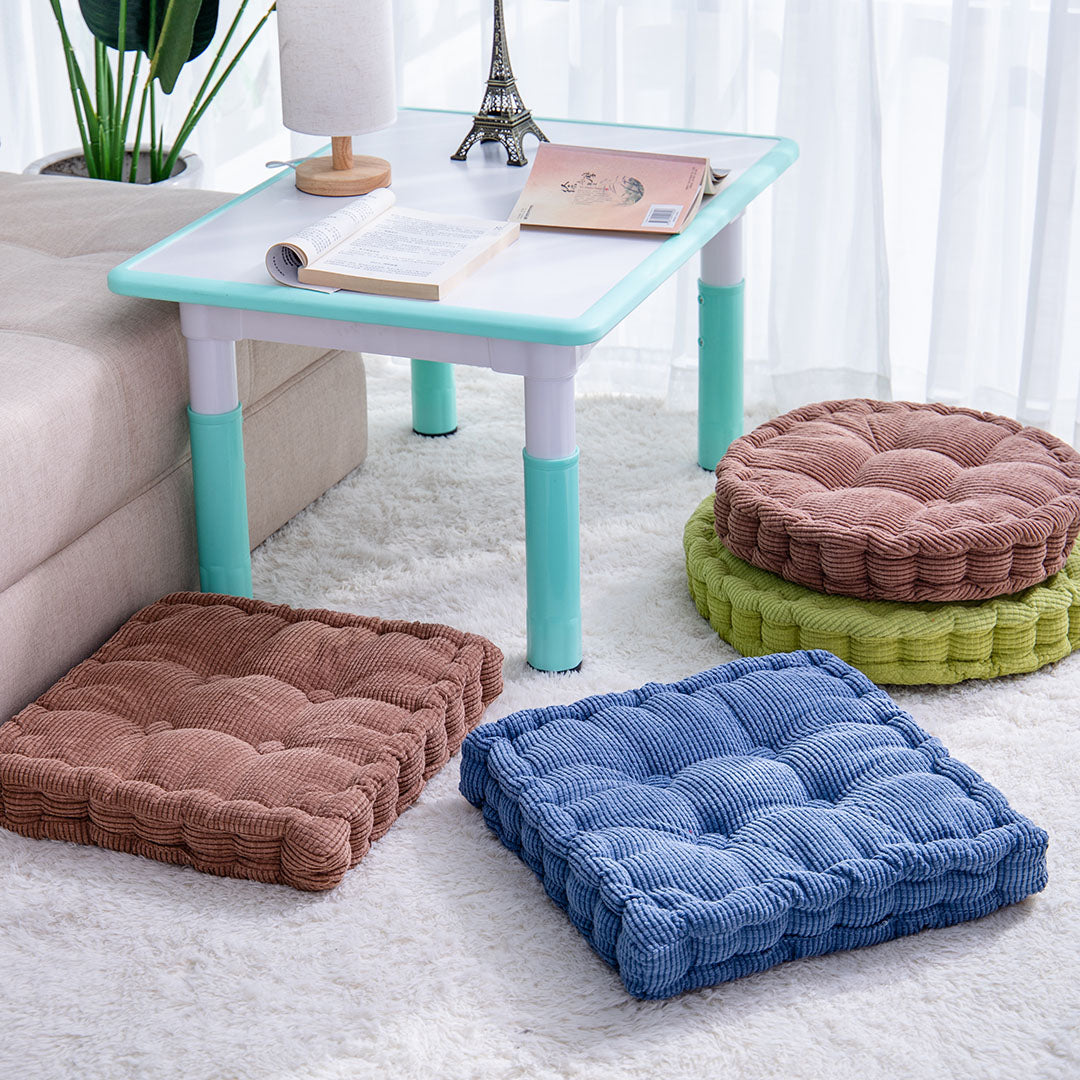 SOGA 2X Blue Square Cushion Soft Leaning Plush Backrest Throw Seat Pillow Home Office Decor-Chair &amp; Sofa Cushions-PEROZ Accessories