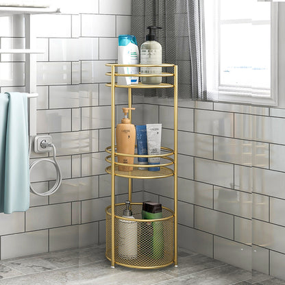 SOGA 3 Tier Bathroom Freestanding Storage Shelf Multifunctional Display Rack Organiser with Basket-Bathroom Storage-PEROZ Accessories